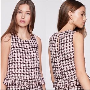 Houndstooth sleeveless top